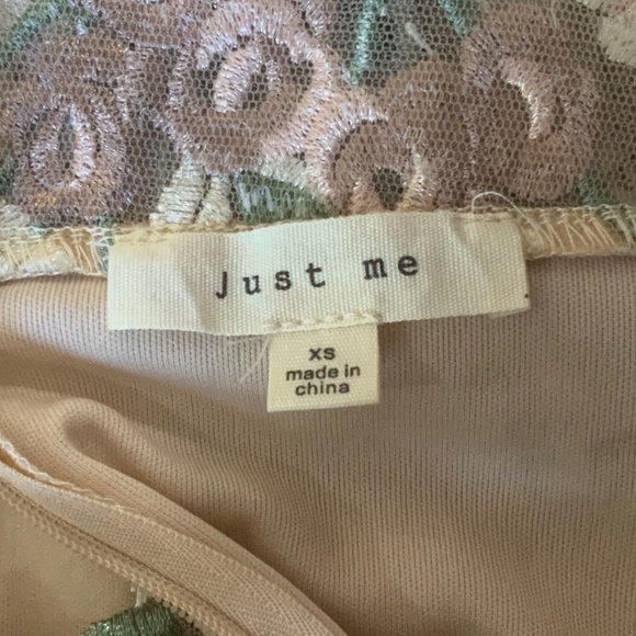 Just Me Embroidered Mesh Formal Wedding Party Dress Size XS - Picture 10 of 12